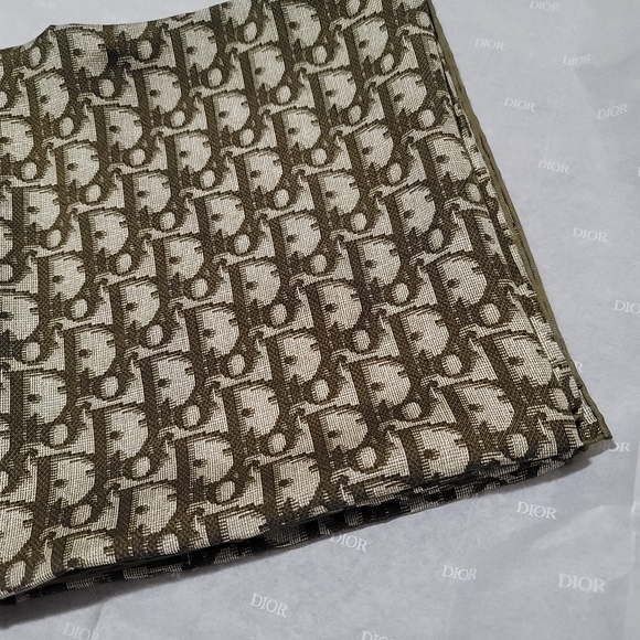 SOLD‼️Dior Monogram scarf khaki color Silk Twill 90cm - Picture 3 of 7